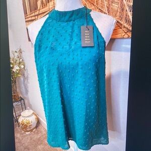 Teal Halter Neck Dress